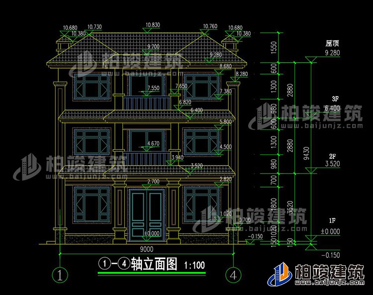 正立面图